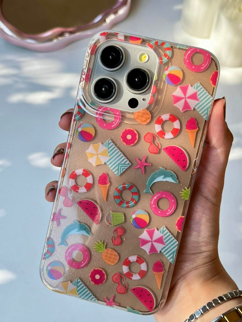 Transparent Glitter Case 2