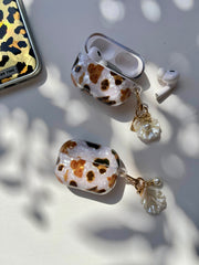 Luxury Marble AirPods Case, Leopard