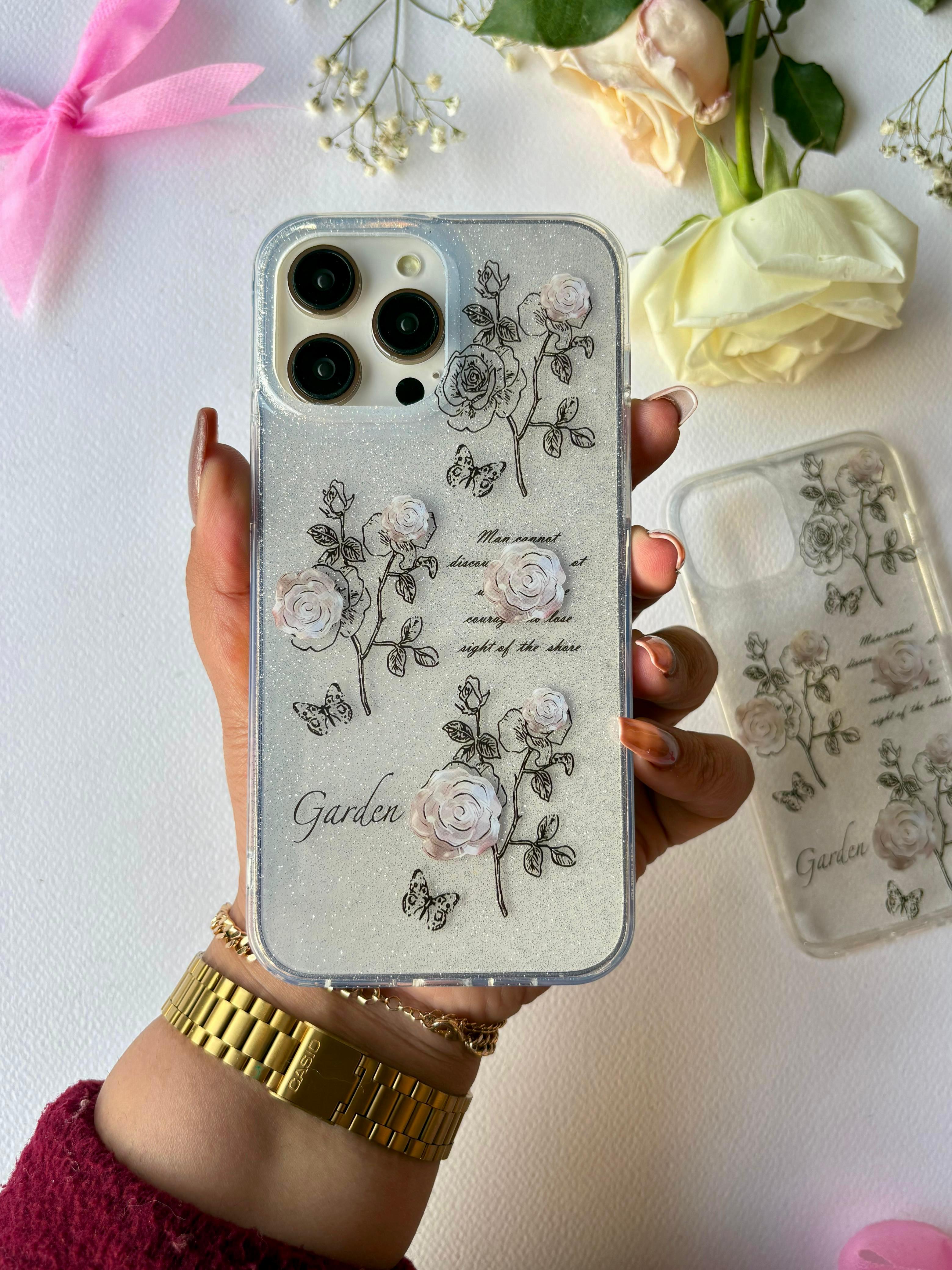 Transparent Glitter Case