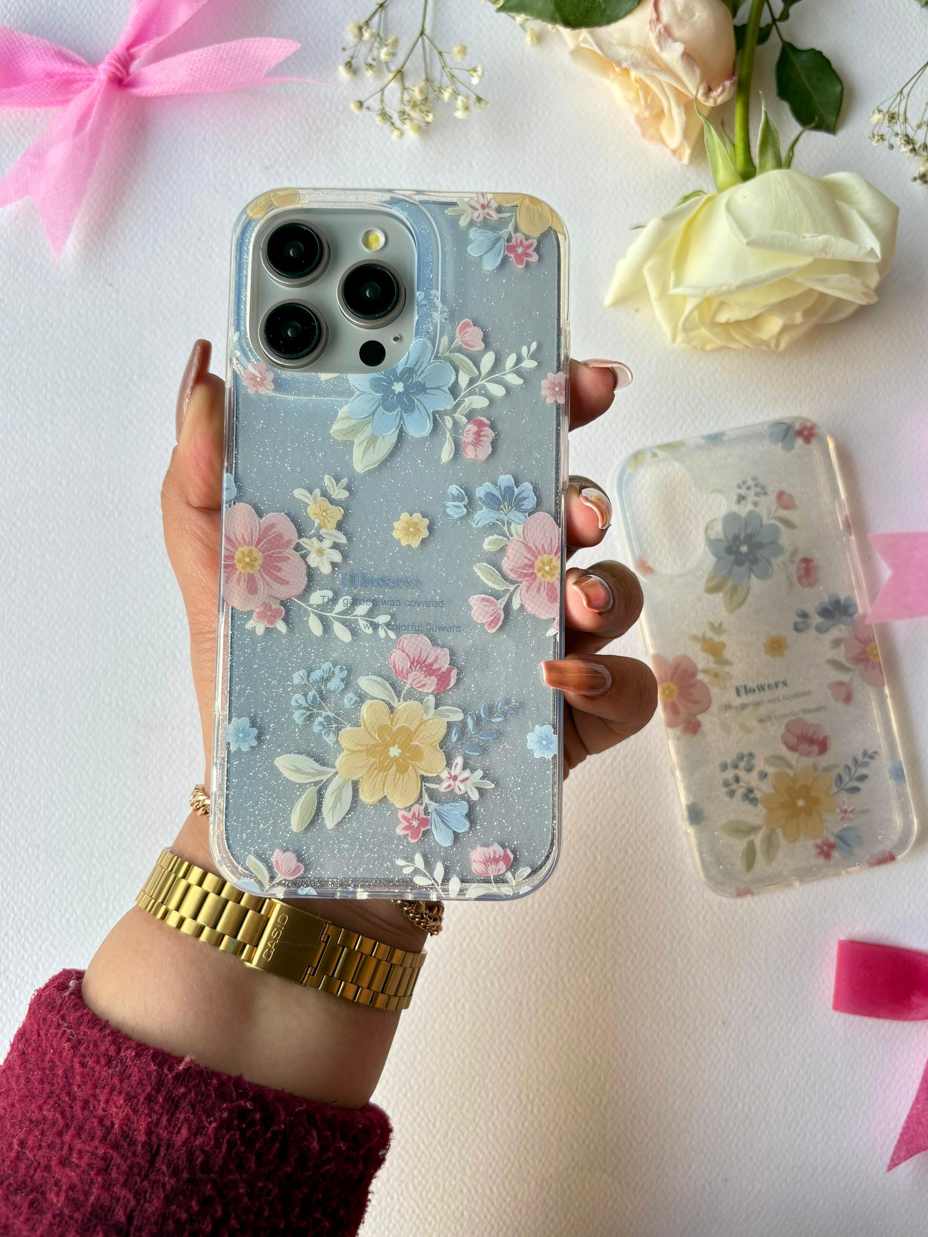 Transparent Glitter Case