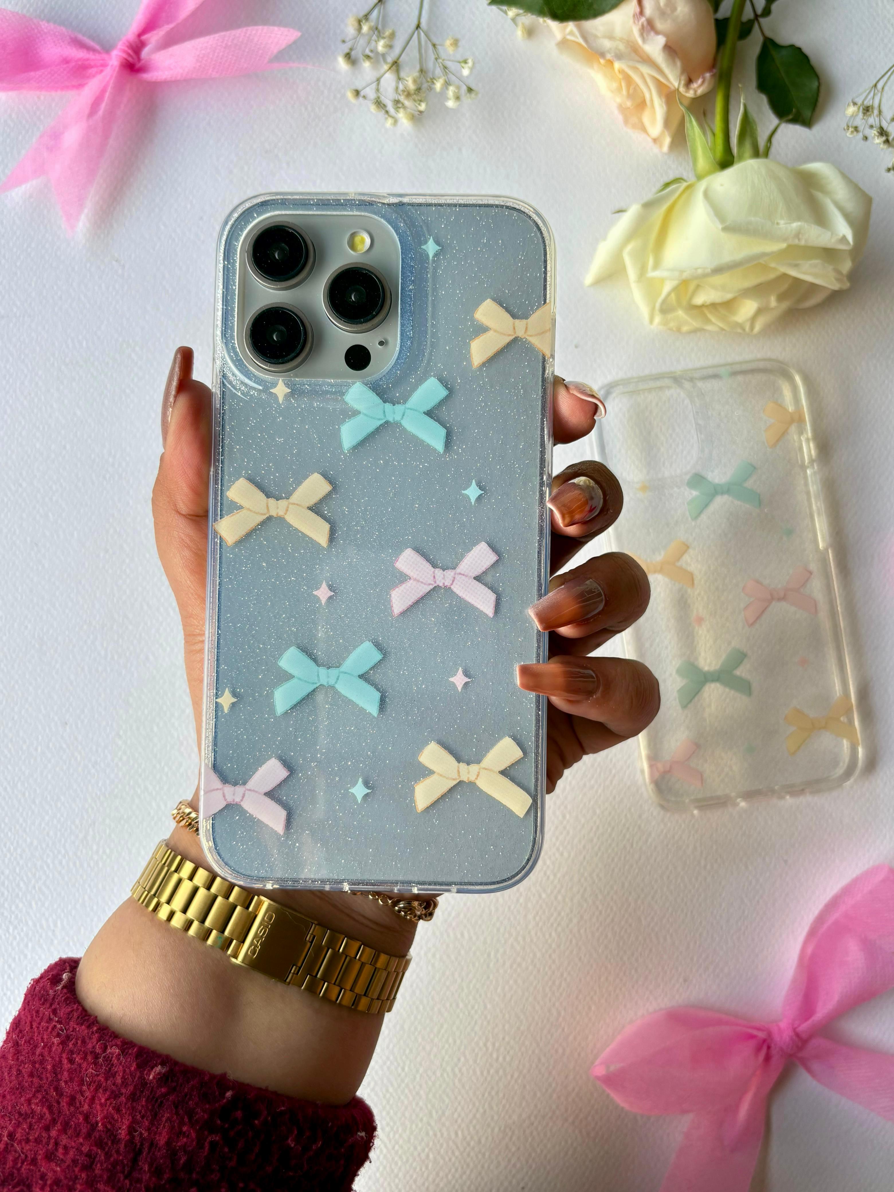 Transparent Glitter Case