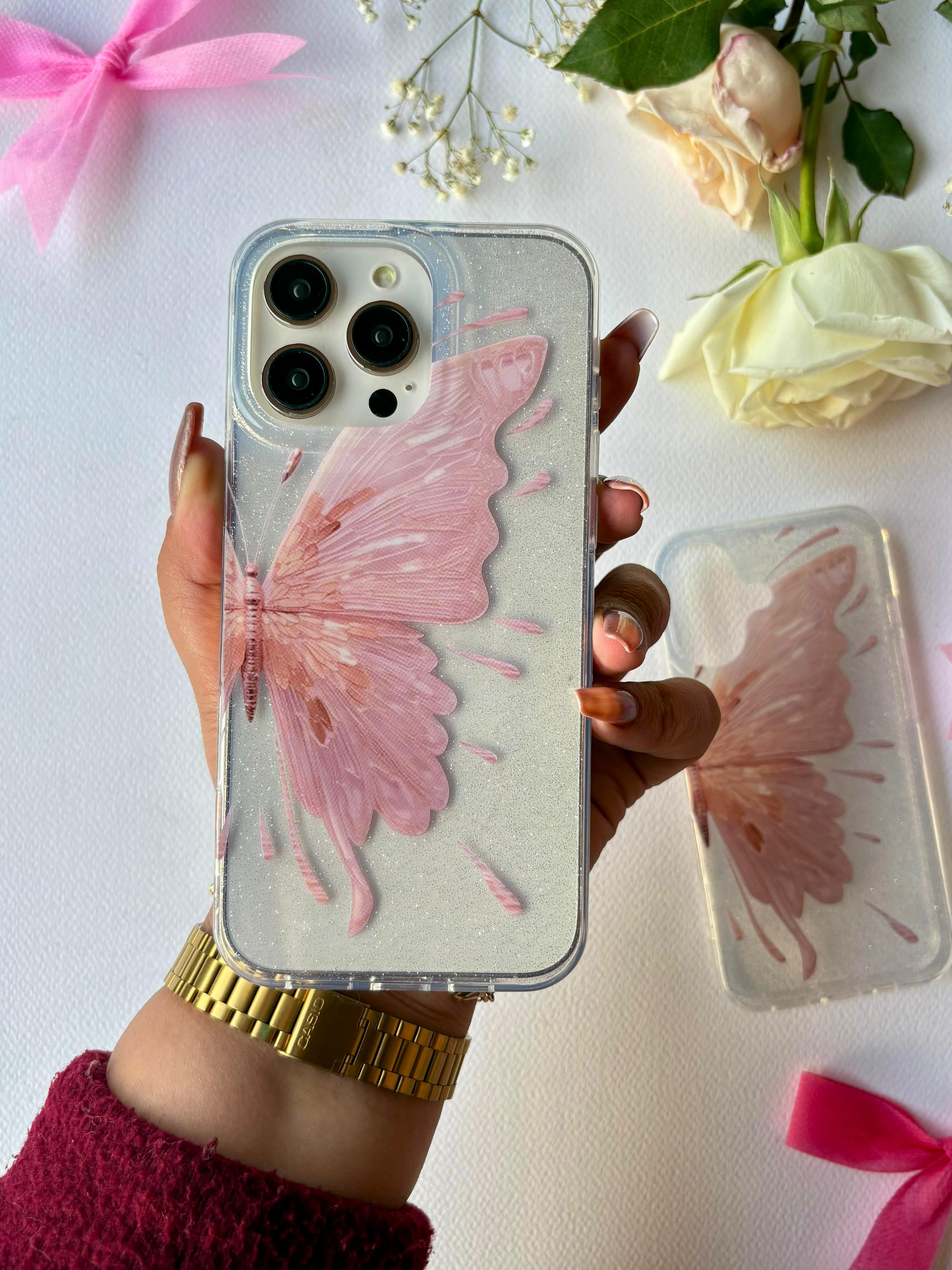 Transparent Glitter Case