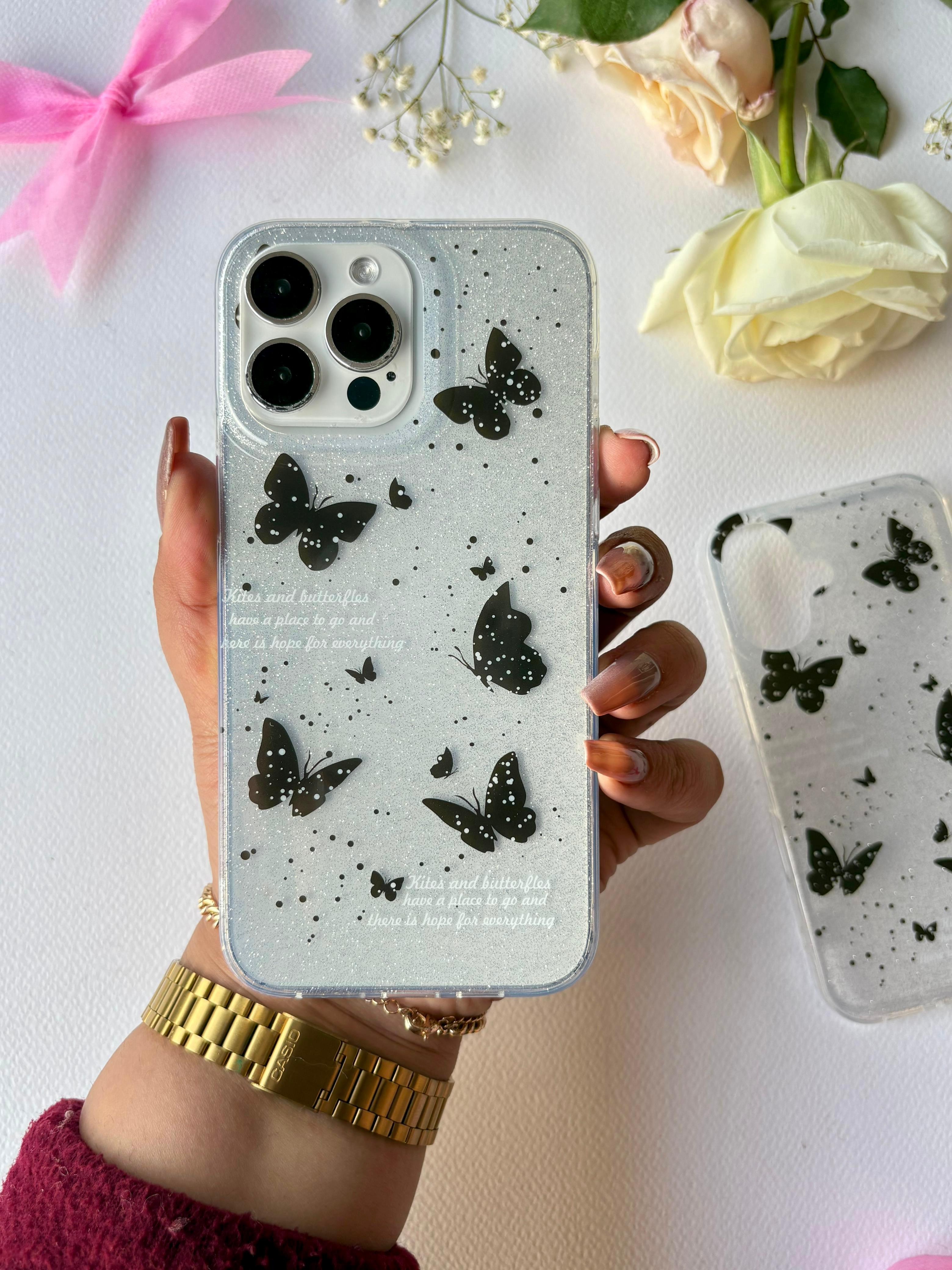 Transparent Glitter Case