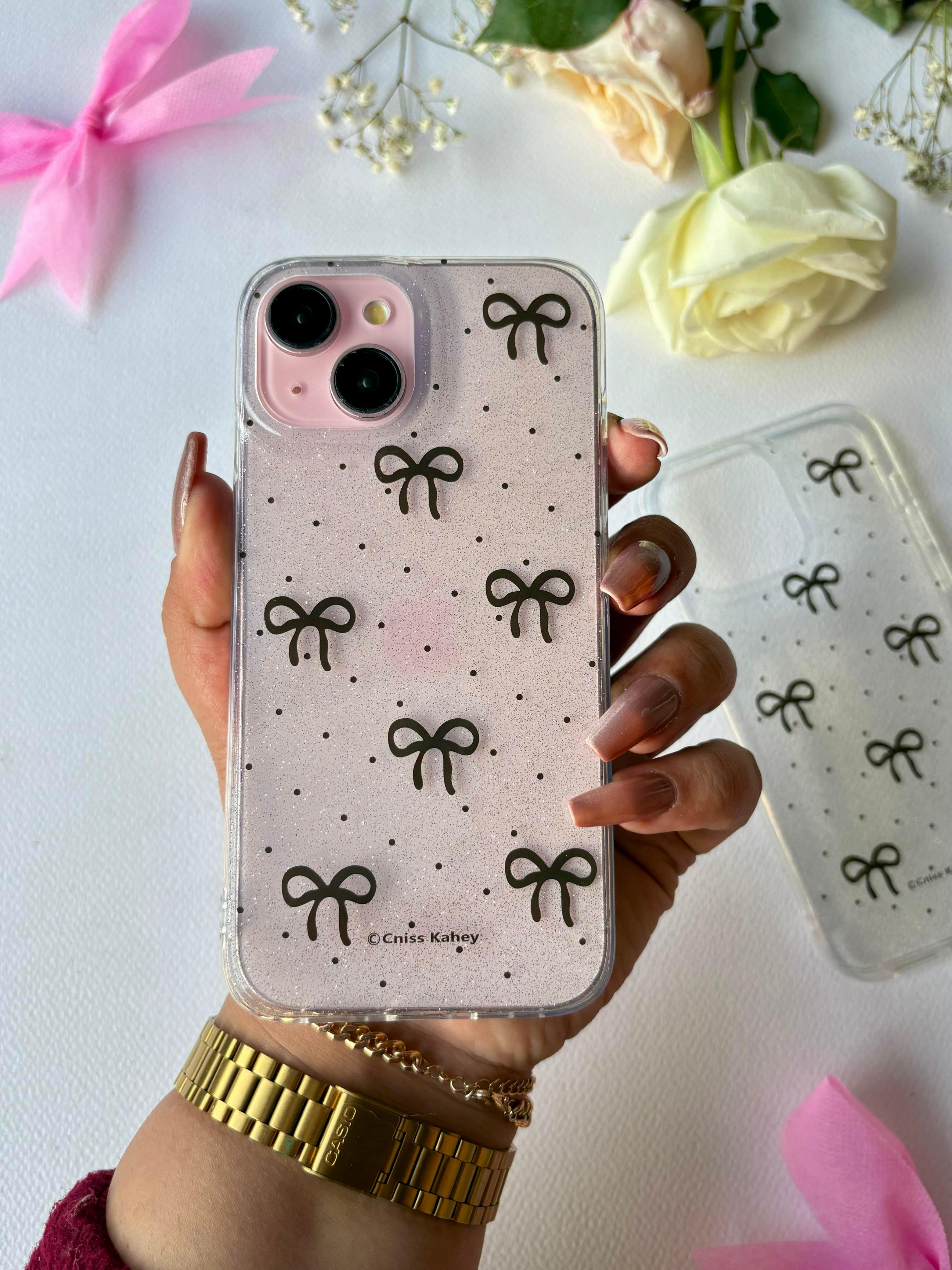 Transparent Glitter Case