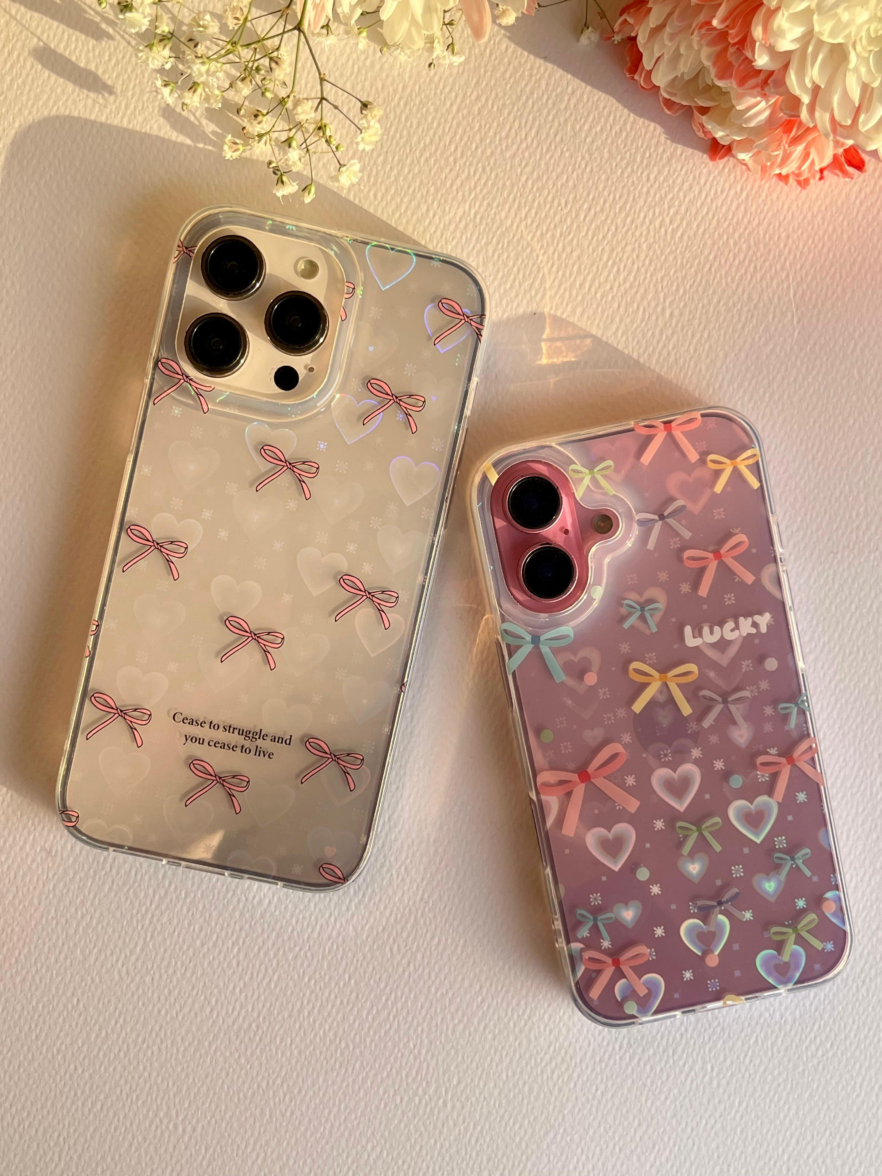 Transparent Hologram Heart Case