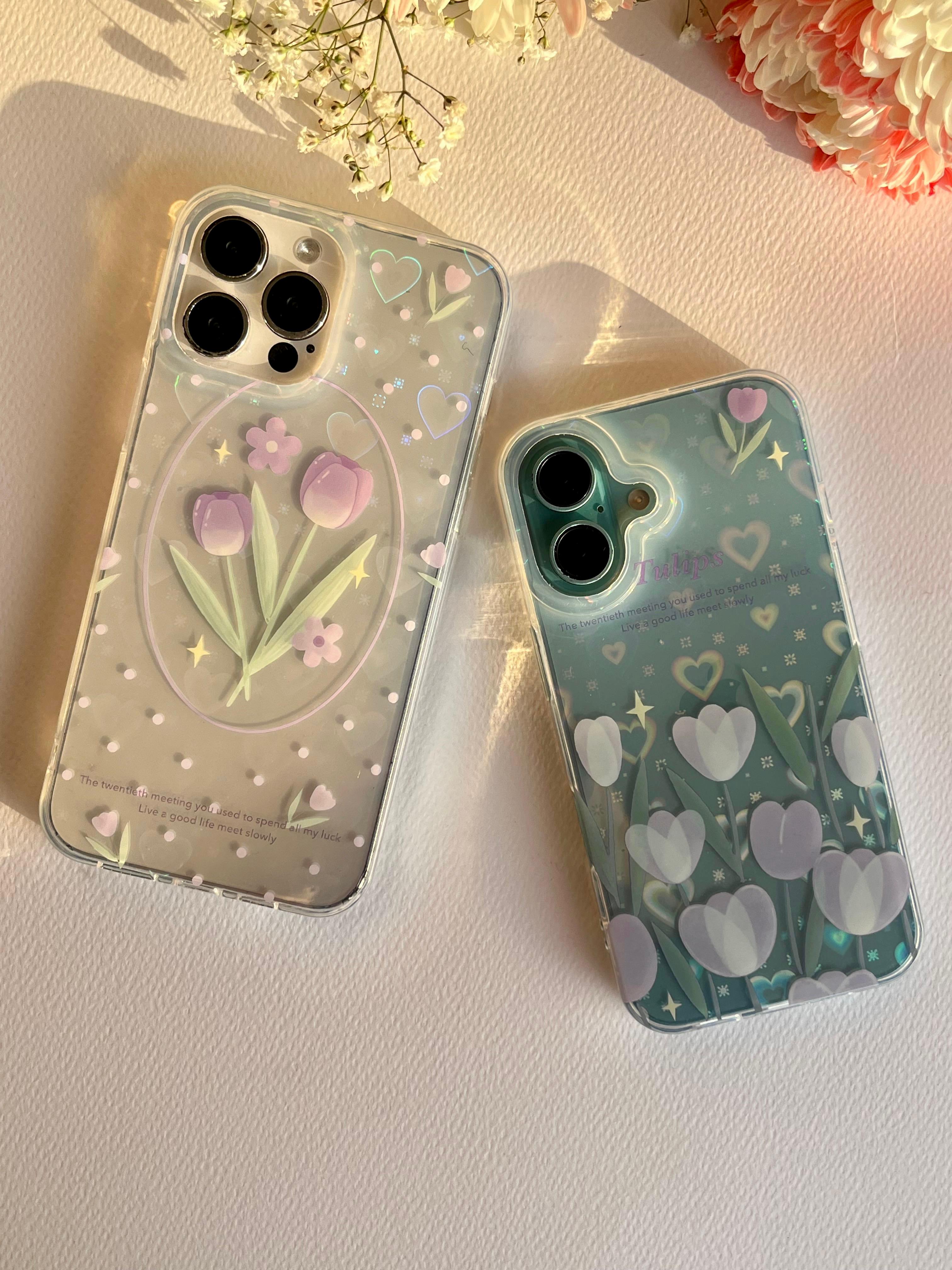 Transparent Hologram Heart Case