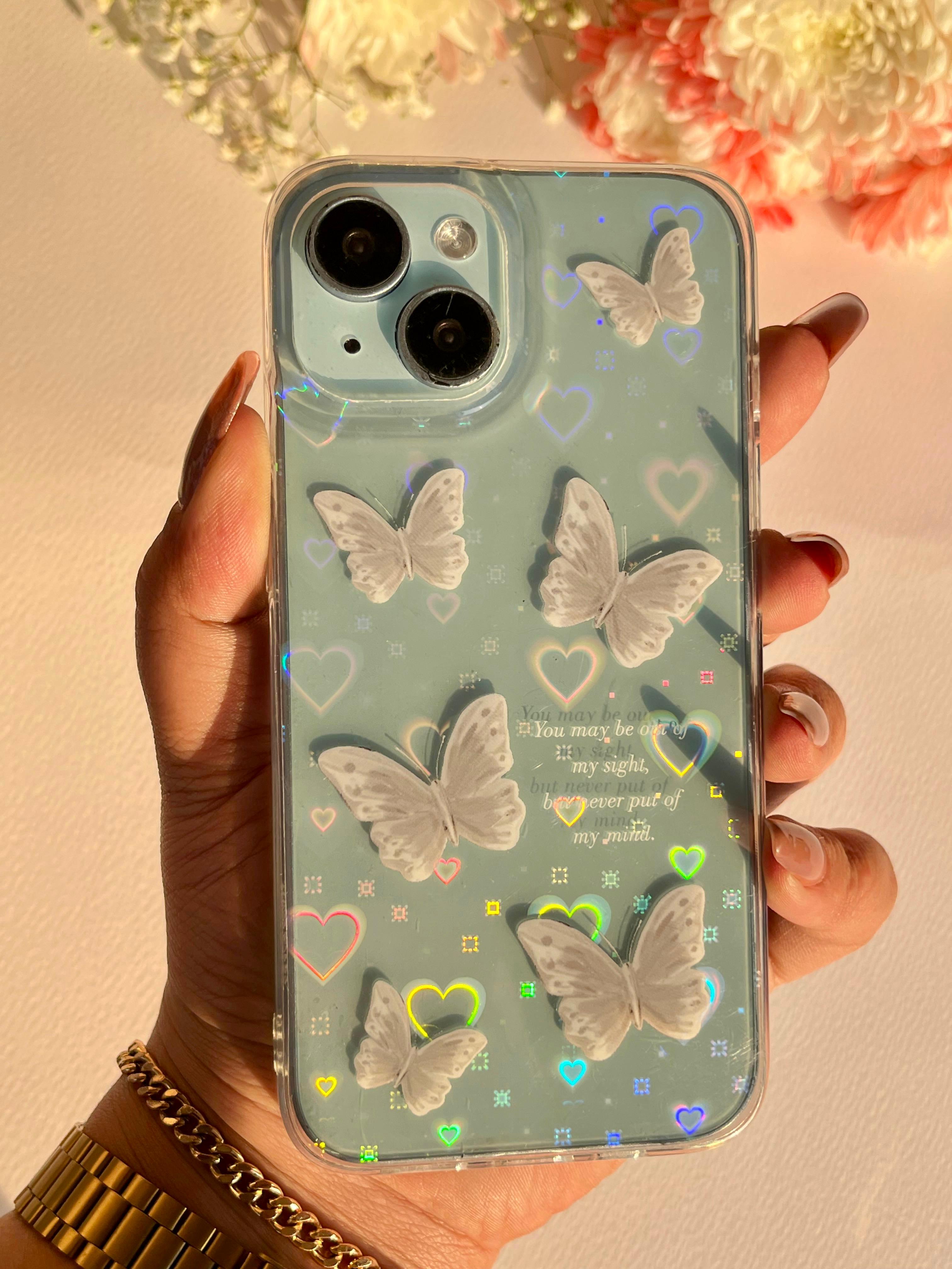 Transparent Hologram Heart Case