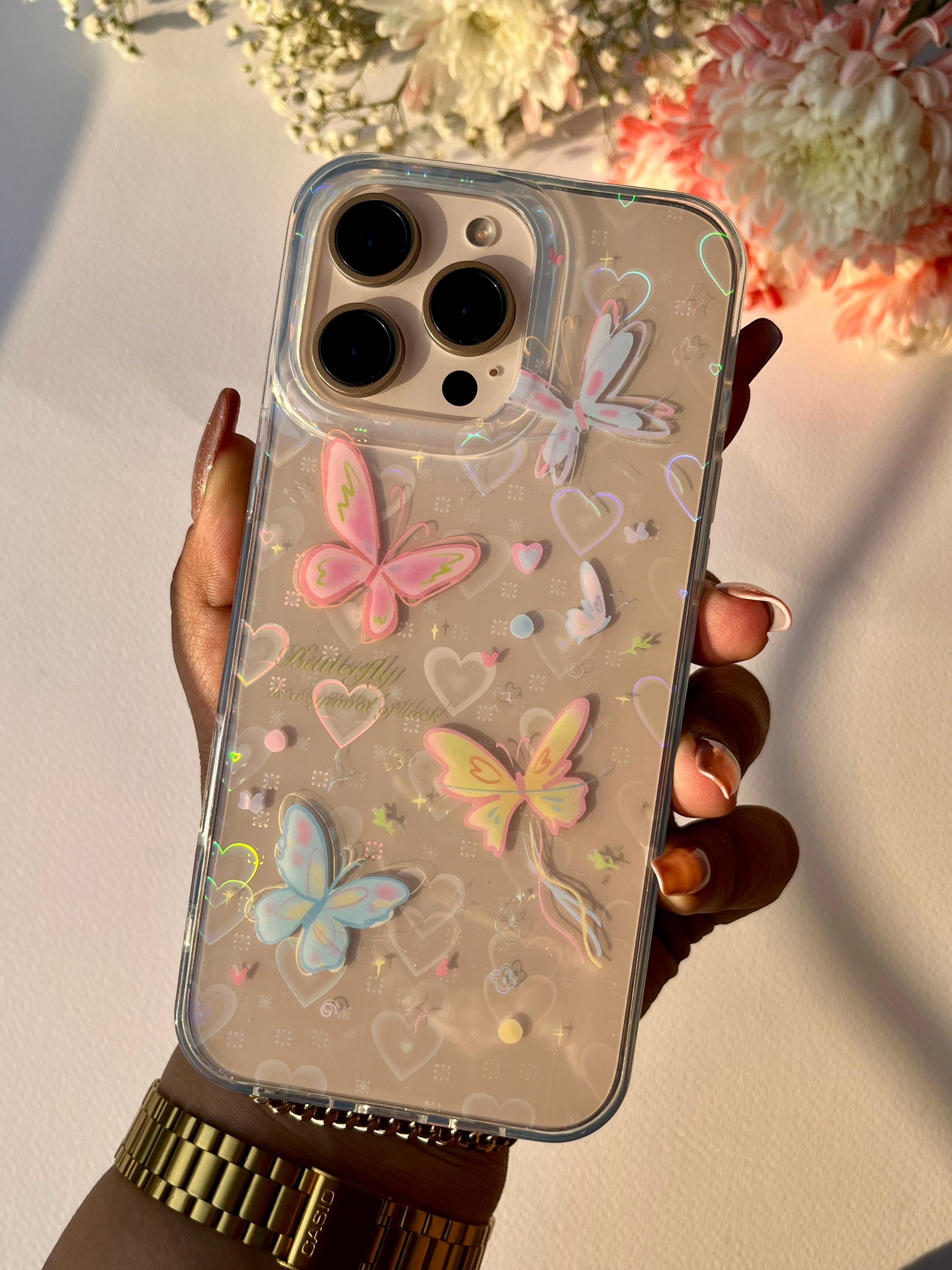 Transparent Hologram Heart Case