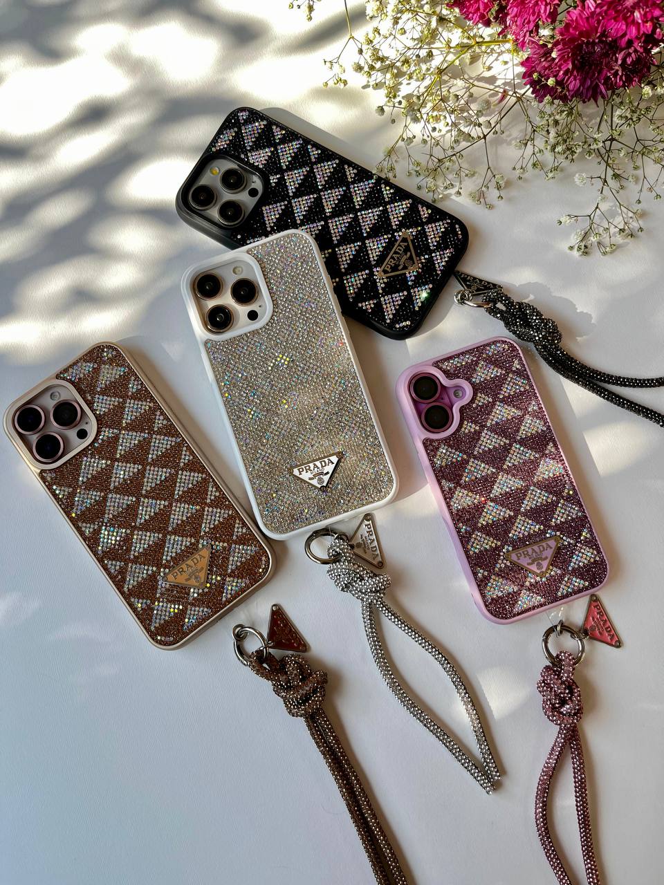 Crystal Prada Case With Hanger