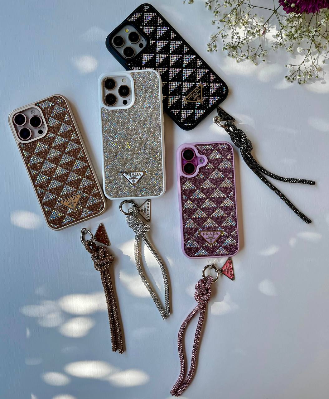 Crystal Prada Case With Hanger