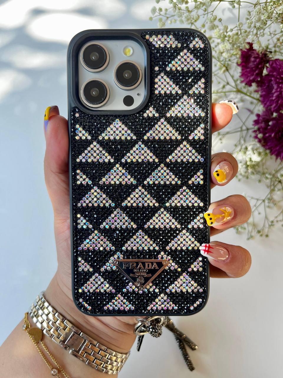 Crystal Prada Case With Hanger