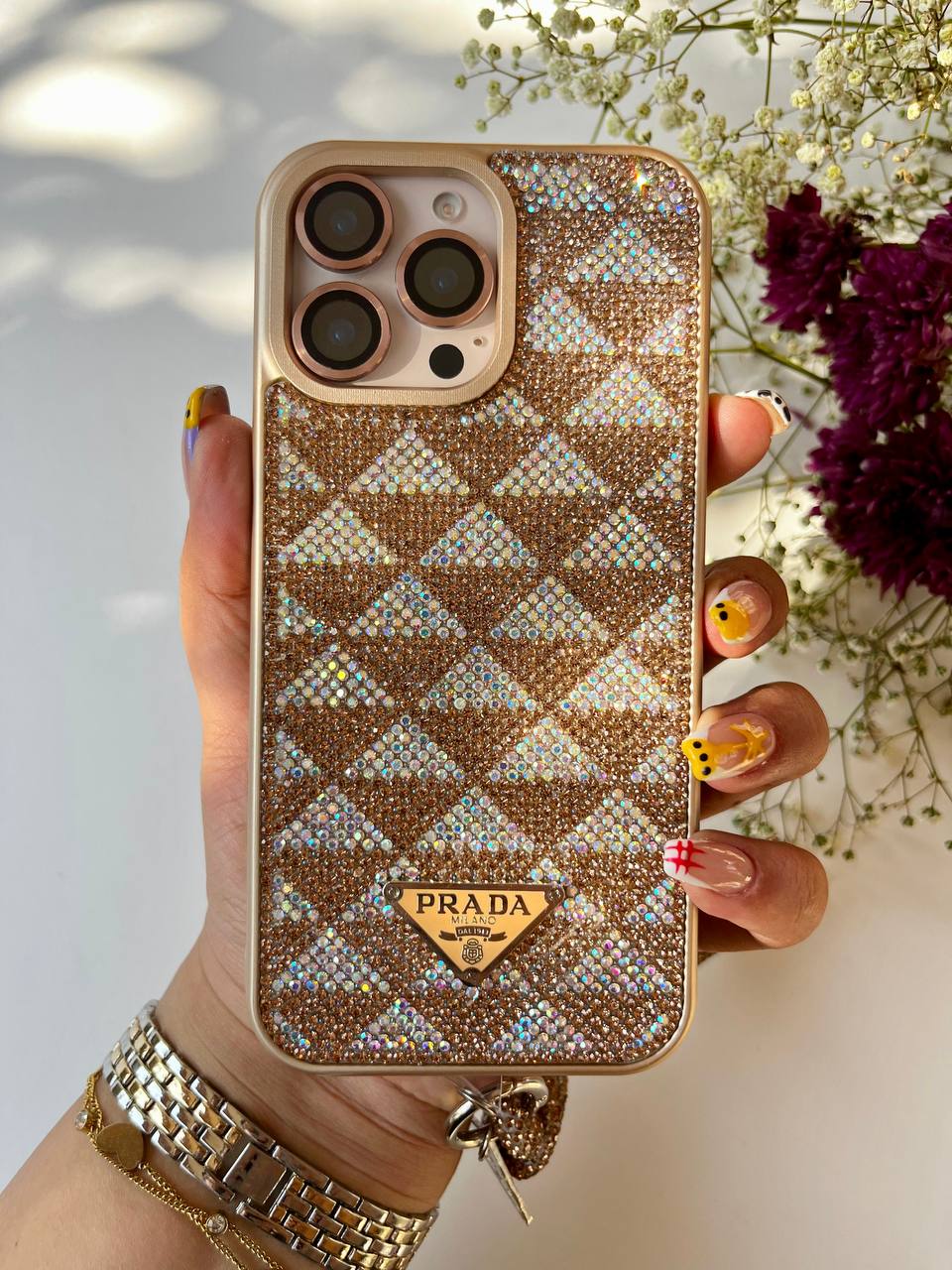 Crystal Prada Case With Hanger