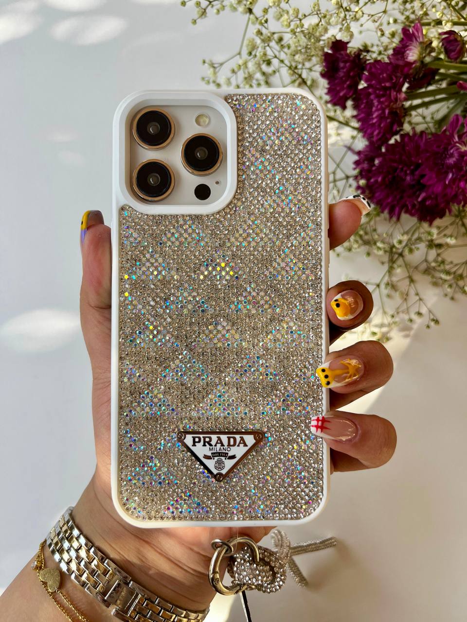 Crystal Prada Case With Hanger