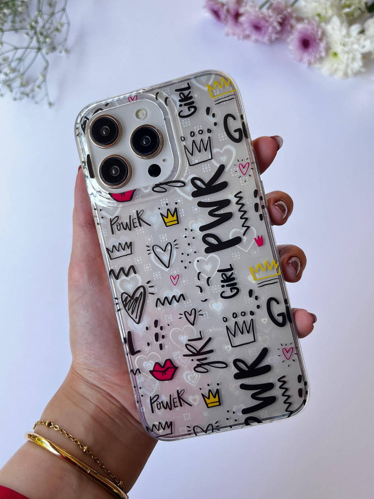 Transparent Hologram Heart Case