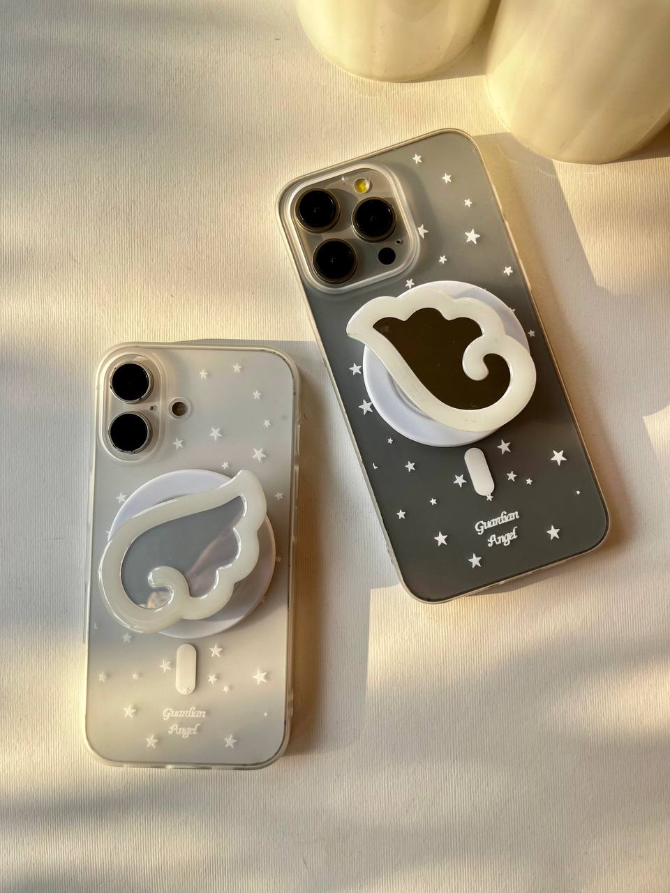 Transparent Matte Case with Popsocket