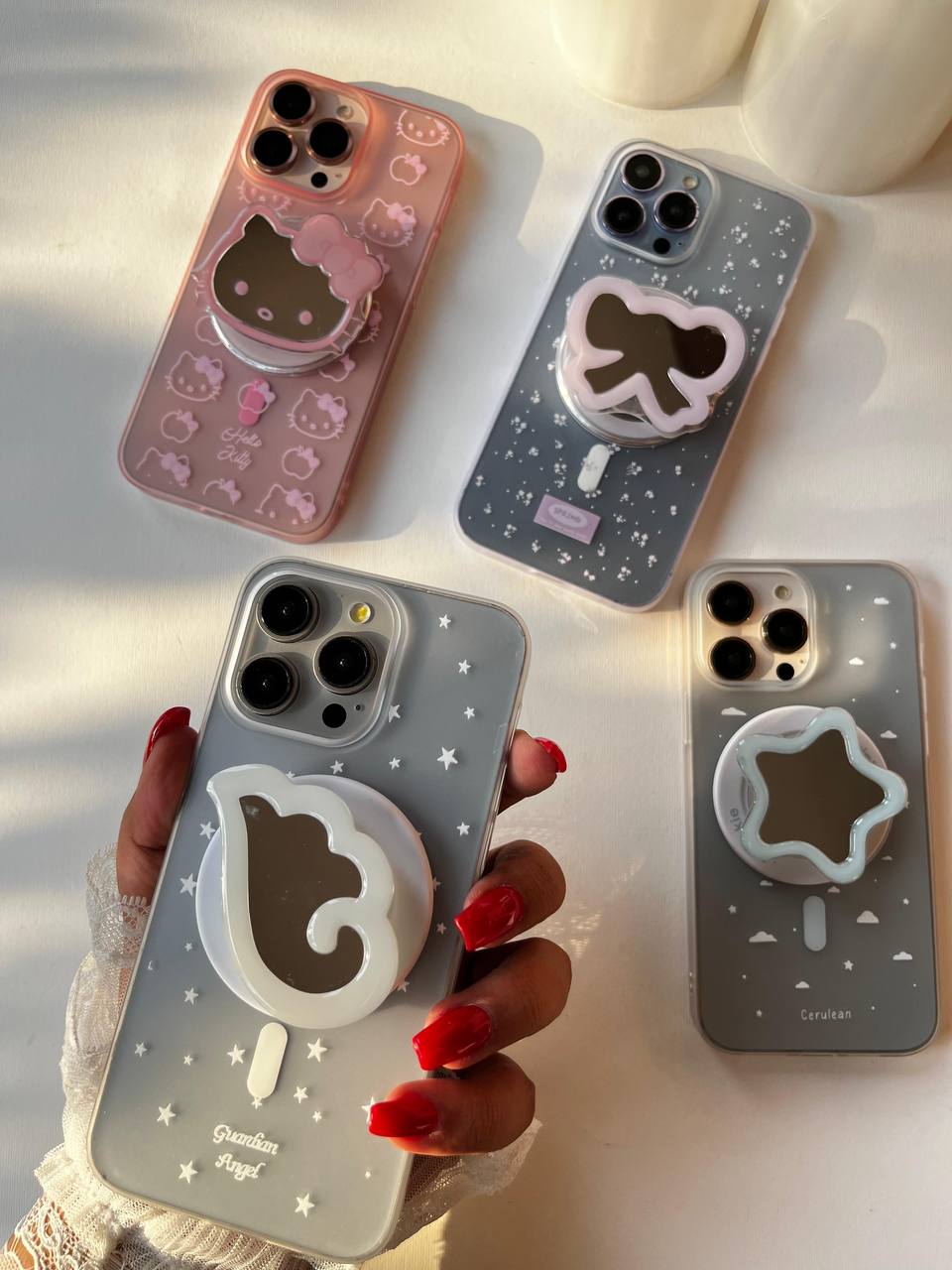 Transparent Matte Case with Popsocket