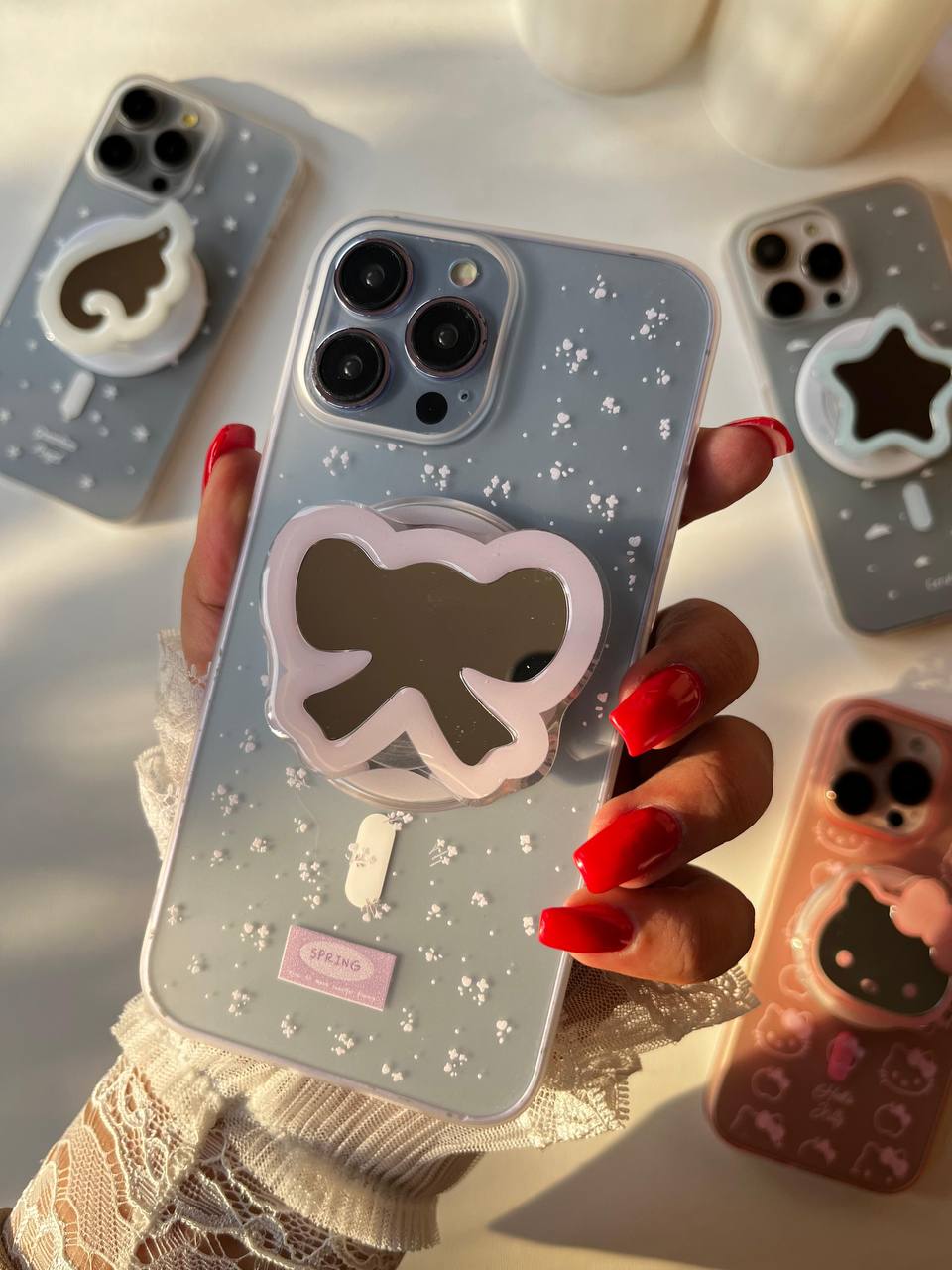 Transparent Matte Case with Popsocket