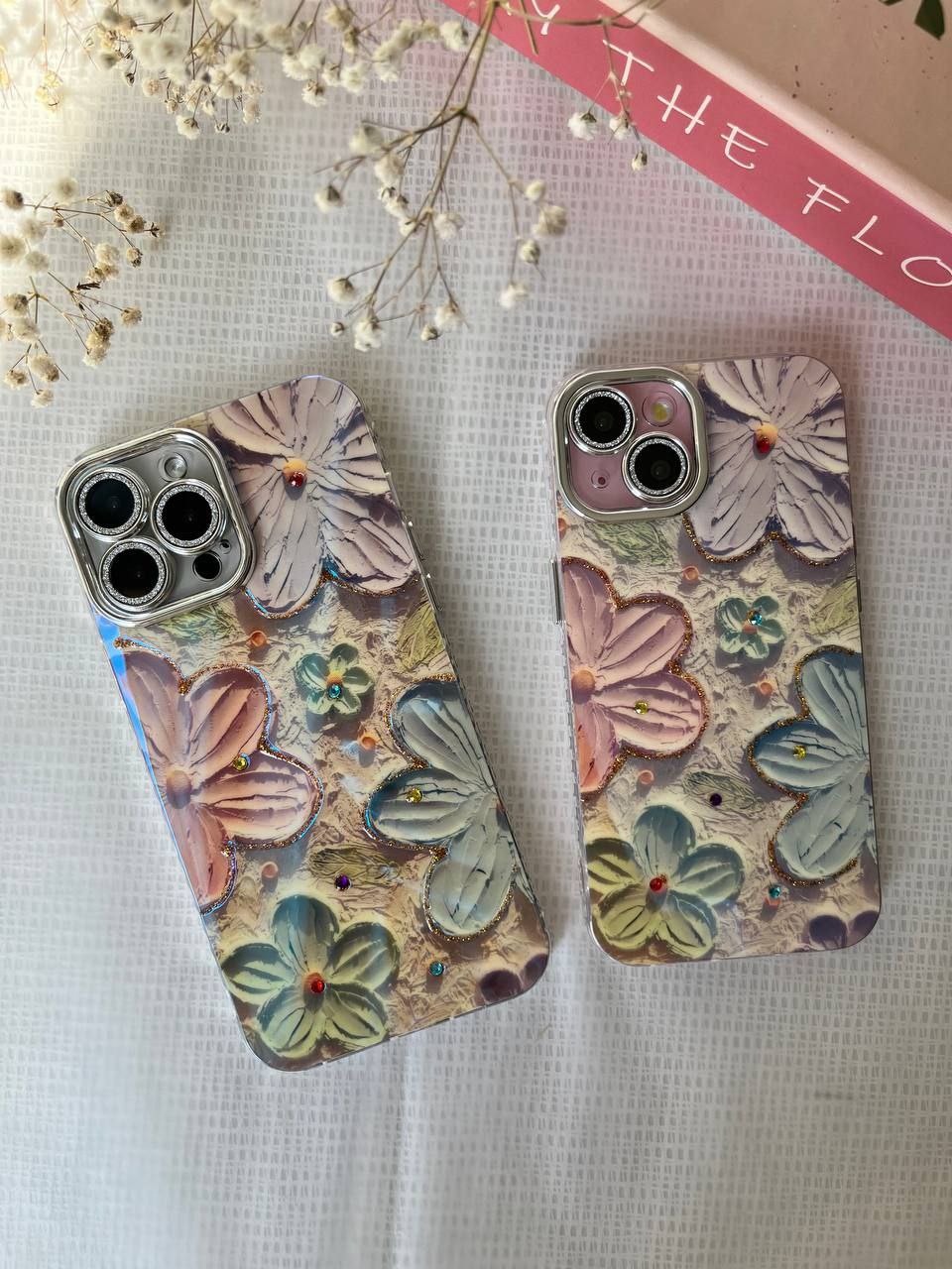 3D Flory Case with Glitter Lens