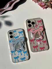 Ribbon Transparent Case with Popsocket