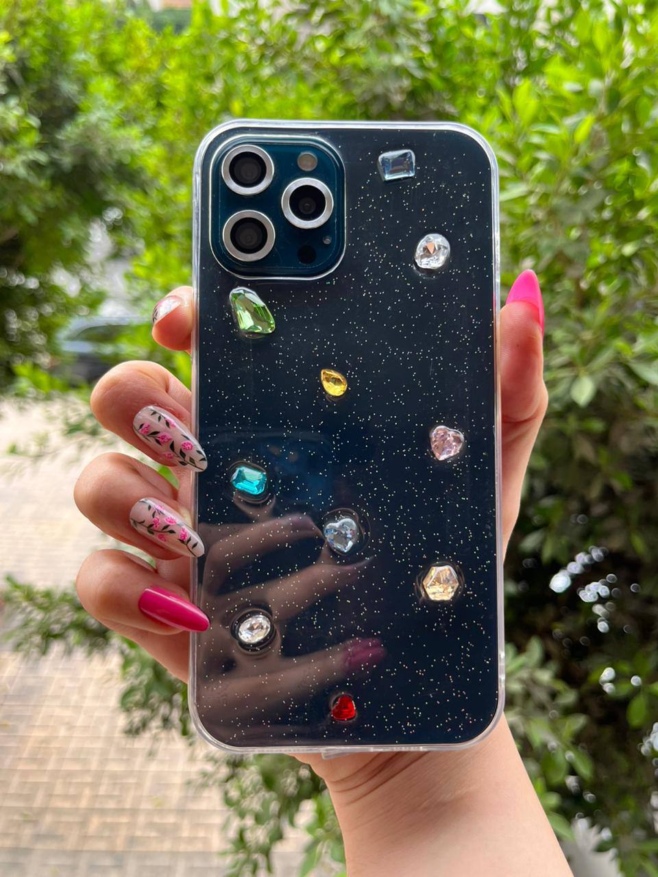 Transparent Case with Gems