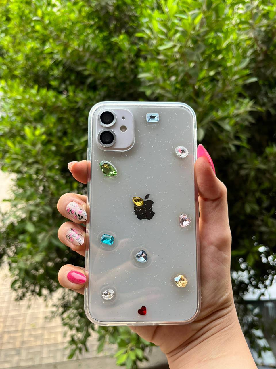 Transparent Case with Gems