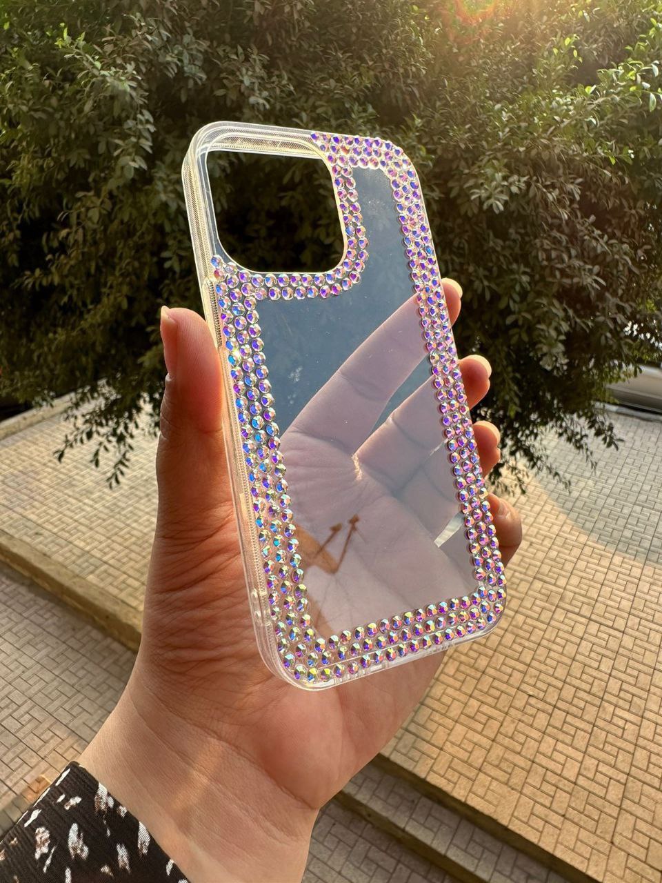 Transparent Hologram Diamond Case