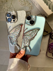 Transparent Butterfly Case With Glitter Sheet