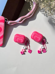 Luxury Marble Airpods Case, Hearts